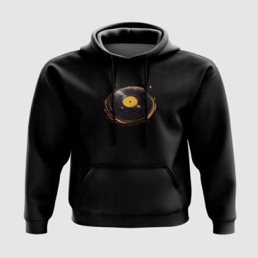 Imagem de Blusa com Capuz Disco de Vinil Amarelo - A Fabriqueta, GG