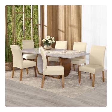 Imagem de Kit Capa Para Cadeiras 6 Unidades Malha Gel - Lenharo Enxovais, PALHA