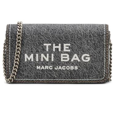 Imagem de Marc Jacobs Mini bolsa de corrente jeans, lavagem preta, Lavagem preta, One Size
