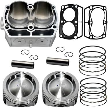 Imagem de Tupo Kit de reconstrução de anel de pistão de cilindro de 80 mm compatível com Polaris Ranger 700 800 RZR 800 RZR800 Sportsman X2 800 700 Crew 700 800 Sportsman 800 MV7 2005-2014 Cilindro duplo
