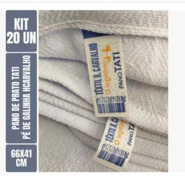 Imagem de Kit C/ 20Un - Pano De Prato Tati Têxtil H. Carvalho Pé De Galinha - Le