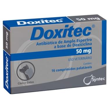 Imagem de Doxitec 50mg para Cachorro Gato Pet 16 comprimidos Original Syntec Doxiciclina Doença do Carrapato