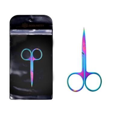 Imagem de Tesoura de cutícula de unha arco-íris removedor de cutículas alicate cortador de unhas ferramenta de pedicure manicure cortador de unhas, padrão 3, h
