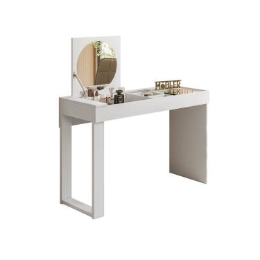 Imagem de Escrivaninha Play com Tampo Basculante Branco Fosco – Penteadeira Moderna e Versátil Mobler