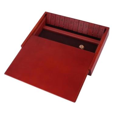Imagem de YIJU Jogo de dados Shut The Box para viagem para crianças e adultos, jogo de tabuleiro com 12 números, tipo gaveta para artigos de festa e presente de