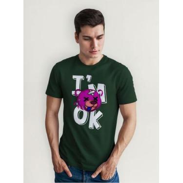 Imagem de Camiseta Masculina Manga Curta Em Algodão Im Ok - mistermah, Verde, M