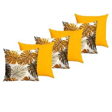 Imagem de ALMOFADAS CHEIAS PARA SALA QUARTO OU SOFÁ ALMOFADAS COM ENCHIMENTOS 45X45CM (COSTELA 14cMOSTARDA)