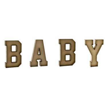 Imagem de Letra Caixa Baby 80Cm Decoração Chá Revelação Bebê Nasciment - Doce Ar