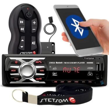 Imagem de Som Automotivo Rádio para Carro Pendrive USB Bluetooth Leitor Cartão S