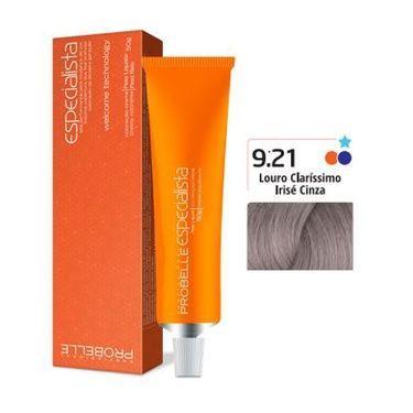 Imagem de Coloração Especialista 9.21 Louro Clarissimo Irisê Cinza 50g - Probell