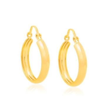 Imagem de Brinco argola folheado a ouro  520284 Rommanel, Dourado
