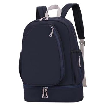 Imagem de Generic Mochila esportiva para academia, bolsa de tênis, feminina e masculina com compartimento para sapatos, bolso lateral para treino, camping, pickleball e, Azul