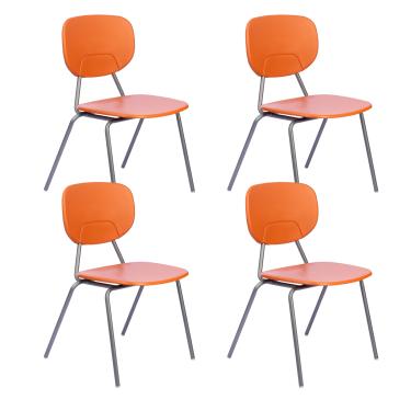 Imagem de Conjunto com 4 Cadeiras Fixas Valentina Terracota