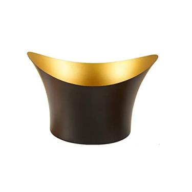 Imagem de Balde de gelo para festas Grande 9L Banheira de Aço Inoxidável, Banheira de Bebidas Isolada Preta e Balde de Gelo com Alças Duplas, Refrigerador de Bebidas para Festas Recipiente de Gelo Balde de