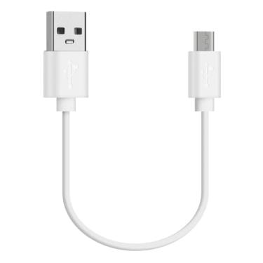 Imagem de GEEKRIA Cabo de carregamento curto para fones de ouvido esportivos micro-USB, compatível com Lg HBS-F110, HBS-A100, Jabra Halo Smart, Elite, Evolve Charger, cabo de carregamento de substituição