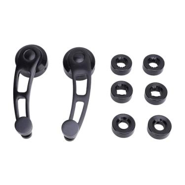 Imagem de aqxreight 4 1/4 de Polegada Janela Manivela Kit de Alumínio Billet Aluminium Black Coating Substituição para Motores Clássicos de Hot Rod Com Instalação Fácil de Estética Vintage