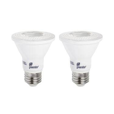 Imagem de Lâmpada LED PAR20 regulável, 7 W (equivalente a 50 W), 500 lúmens, branco brilhante 3000K, ângulo de feixe de inundação de 40°, interior/exterior, à prova de intempéries, 120 V, Energy Star (pacote