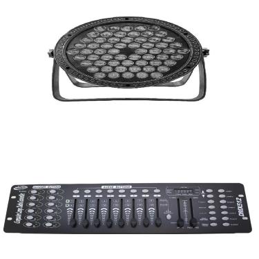 Imagem de Kit 8 Par Led Slim Rgb 3 Em 1 Full 60 Leds + Mesa Dmx 512