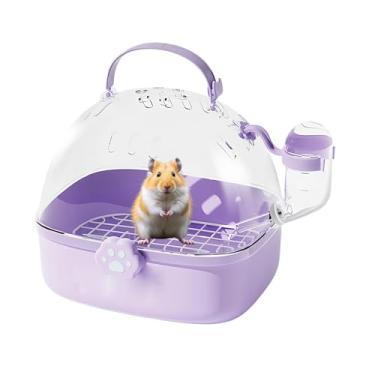 Imagem de Rrlihjgu Gaiola Transporte Aves | Gaiola PVC Hamster Com Bebedouro Para Viagem | Acessório Transporte Aves Respirável Para Calopsitas Periquitos | Chinchilas Ouriços Canários