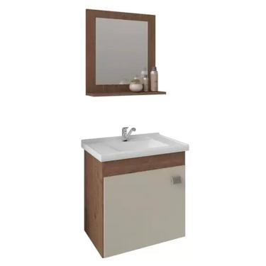 Imagem de Gabinete Armário de Banheiro com Pia Cuba Espelho Ana Mgm