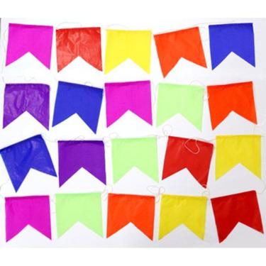Imagem de Bandeirinha Bandeirola Festa Junina De Seda Kit 100 Metros