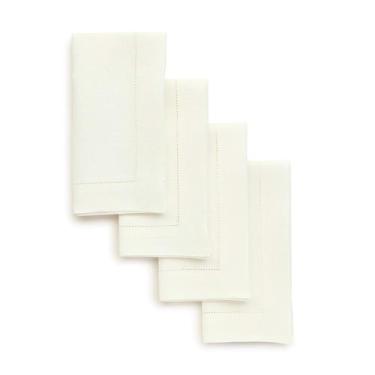 Imagem de Guardanapos Solino Home Ivory Linen Set de 4 20x20 cm para jantar