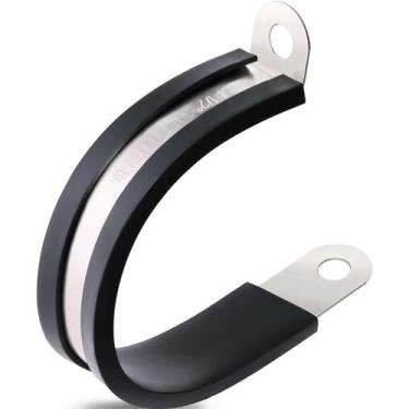 Imagem de Braçadeiras de cabo OURU 304 de aço inoxidável revestidas com borracha