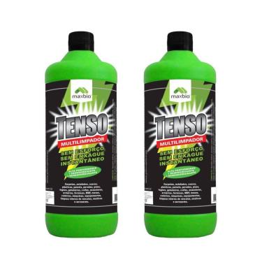 Imagem de Kit 2 Tenso Limpa Estofados Sofá Banco Carro Pisos 1L Maxbio