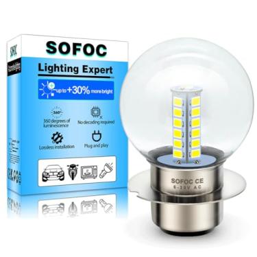 Imagem de SOFOC - Lâmpada de farol de LED P36D, farol alto/baixo, G40 para motocicleta 6V 12V 24V AC6-30V compatível com 2W 500LM 2835 25SMD branco 1 peça