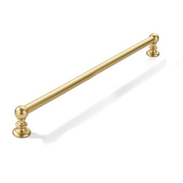 Imagem de khtumeware 1 pacote com 12 polegadas (305 mm) Puxadores de armário de ouro antigo puxadores de armário de cozinha sólido resistente para gavetas, penteadeira, alça de banheiro