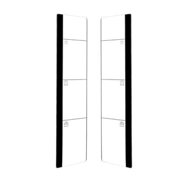 Imagem de 2 peças de quadro de mensagens, painel lateral de monitores de computador, quadro de notas para monitores, esquerdo e direito