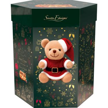 Imagem de PANETTONE GOTAS DE CHOCOLATE E RECHEIO DE AVELÃ 1,1KG COM PELÚCIA STA EDWIGES