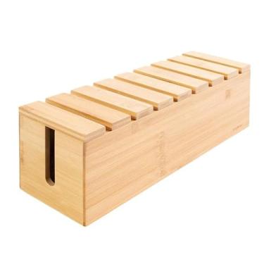 Imagem de Caixa organizadora de cabos, organizador de cabos para mesa | Suporte para faixa de energia,Hider de extensão, caixa de armazenamento de fios, solução para arrumar o chão da mesa, organizador de fios