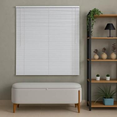 Imagem de Persiana PVC Trilho Metálico 120larg x 220alt Branca