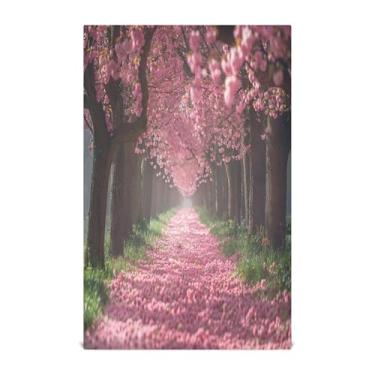 Imagem de xigua Conjunto de 1 panos de prato de cozinha com árvores de cerejeira, macios e altamente absorventes de secagem rápida para limpeza de pratos e limpeza manual, 71 x 45 cm