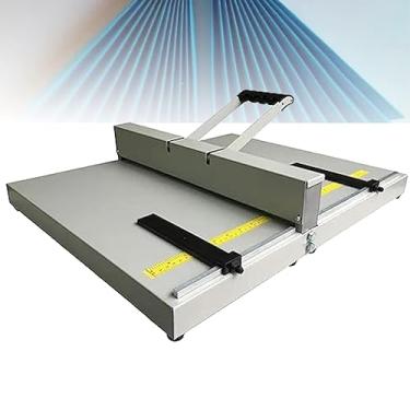 Imagem de LMJYU Máquina de vinco de papel de pontuação de 350 mm, máquina dobrável de papel A3/A4, máquina de vinco de pontuação com régua de posicionamento, para convites, envelopes, ingressos, cartões