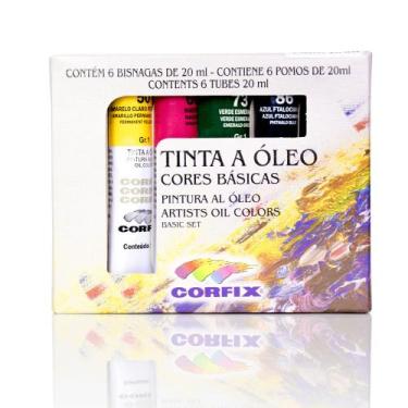 Imagem de Estojo de Tinta Óleo Corfix C/ 6 Cores - Bisnagas 20ml