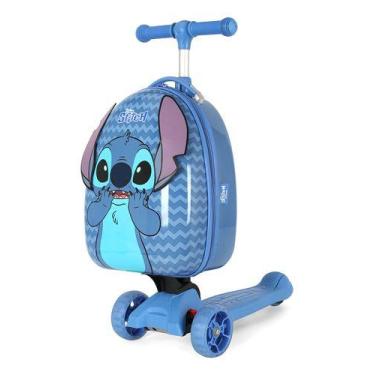 Imagem de Mala Mochila Rígida Patinete Original Stitch Disney - Luxcel, Azul
