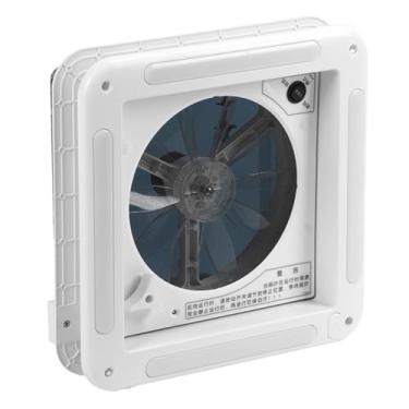 Imagem de Cryfokt Ventilador de Ventilação de 2 Vias Com Controle Manual para RV Com Luz LED para Peças de Caravanas de Motorhomes, Exaustor de Teto à Prova D'água de 11x11 pol. para RV, ônibus