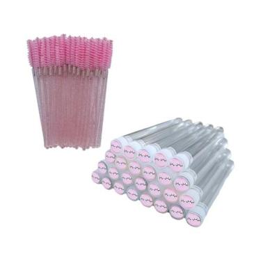 Imagem de Conjunto De 50 Pincéis Reutilizáveis Para Sobrancelhas E Cílios Com Pi