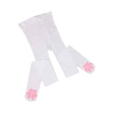 Imagem de Meias Longas Femininas Harajuku 3D Com Estampa De Patas De Gato, Meias