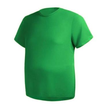 Imagem de Camisa Masculina Manga Curta Plus Size Malha Fria - Helanquinha, Verde