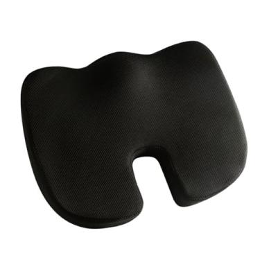 Imagem de Cryfokt Almofada para Cadeira de Escritório, Espuma de Memória, Recuperação Lenta, Saúde, Sentado para Mulher Grávida, Malha (Preto)