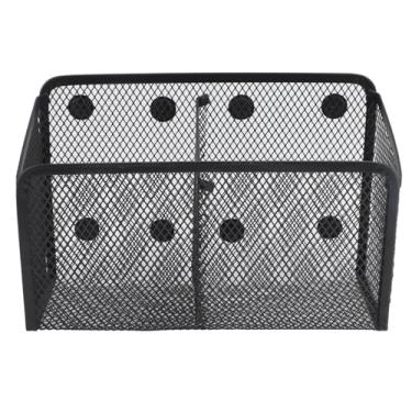 Imagem de Porta-canetas magnético multifuncional de grande capacidade Porta-copos de malha de metal Organizador de armazenamento magnético forte para mesa de escritório Armário escolar