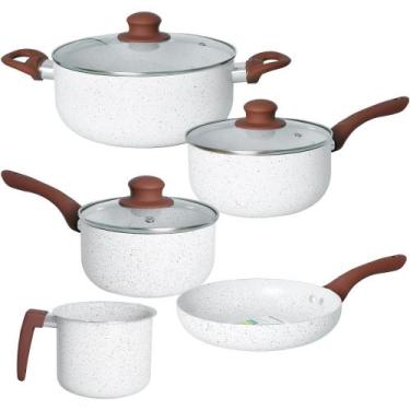 Imagem de Conjunto de Panelas Antiaderente Cerâmica de Indução 5 Peças Lecce Van