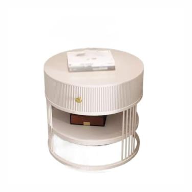 Imagem de Mesa central simples moderna estilo creme pequena mesa de centro sala de estar casa quarto mesa de rock criativa mesa lateral mesa de quarto (B)