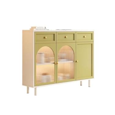 Imagem de Armário buffet moderno estilo creme simples aparador de jantar sala de estar armário de chá armário de armazenamento armário de cozinha armário de armazenamento aparador (B)