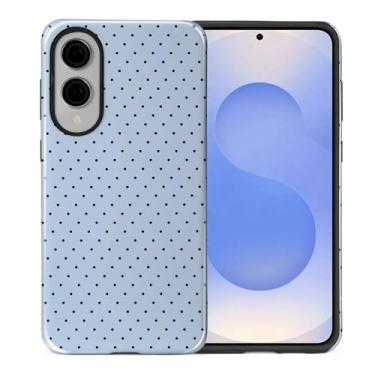 Imagem de casesok Capa para Samsung Galaxy S25 Edge, capa rígida de camada dupla + capa de telefone de silicone, proteção total à prova de choque para Samsung Galaxy S25 Edge - linda bolinhas azuis