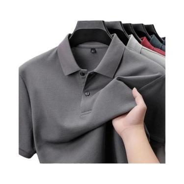 Imagem de Camisa Polo Masculina 100% Algodão Para O Verão, 19 Cores, Respirável,