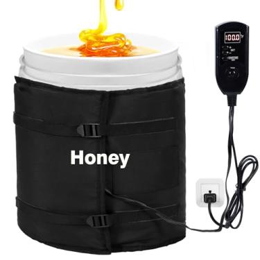 Imagem de EHRJDWX - Aquecedor de balde de mel com controle digital, 120 V, 140 W, 5 a 15 galões, cobertor de aquecimento de cilindro de gás de 9 a 18 kg, cobertor de aquecedor de tanque de propano, use filme de